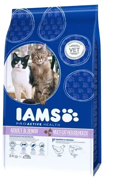 Iams Adult Cat Multicat 15 kg su lašiša ir vištiena 15kg
