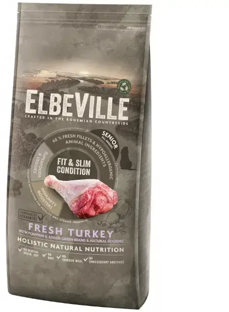 Elbeville Senior All Breeds Fresh kalakutiena Fit and Slim Condition 11,4kg