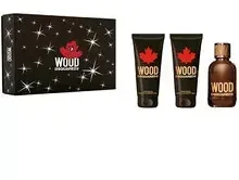 Dsquared2 Wood rinkinys vyrams (EDT, 100 ml + dušo želė, 100 ml + balzamas po skutimosi, 100 ml)