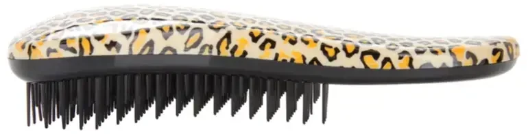 Dtangler plaukų šepetys su leopardo geltonos spalvos rankena