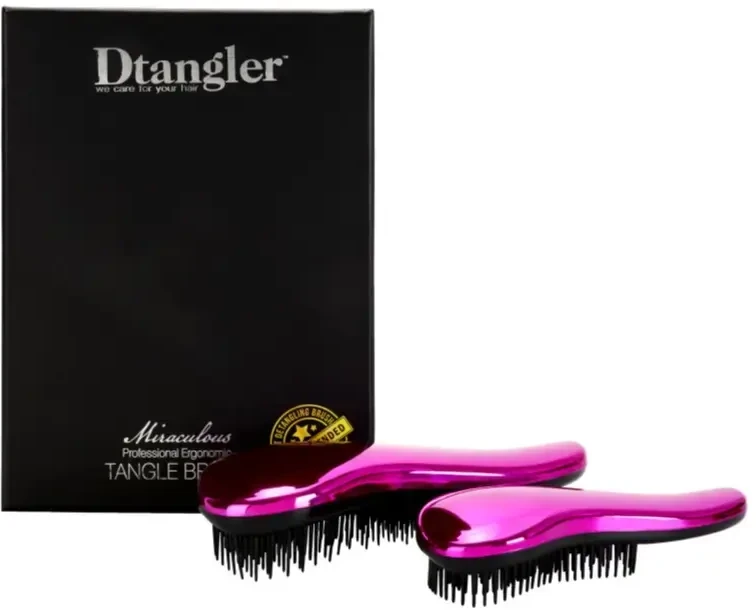 "Dtangler" dovanų rinkinys "Miraculous Rožinė Hair Brushes
