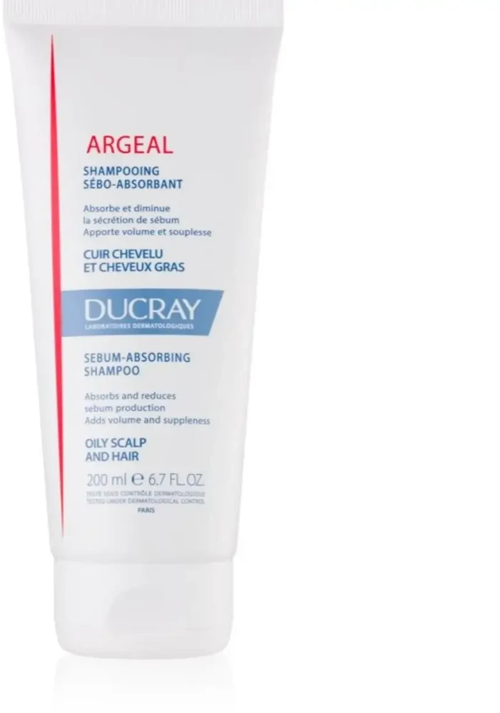 Ducray Sabal Argeal Šampūnas šampūnas riebiai galvos odai, 200 ml
