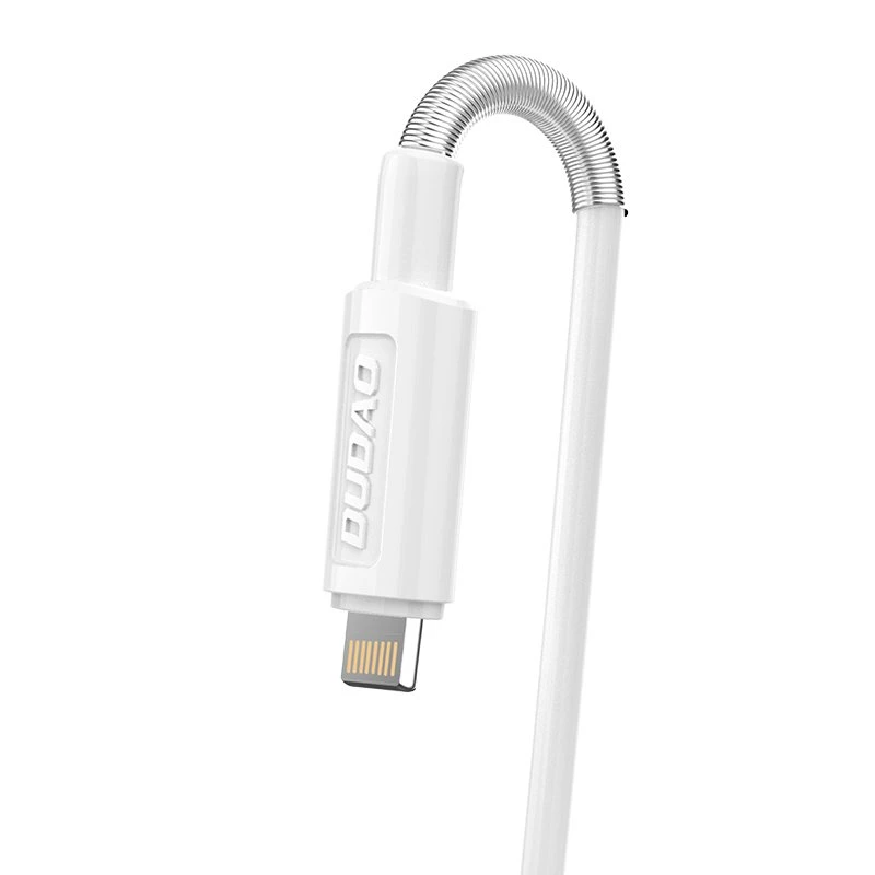 Sieninis įkroviklis Dudao A2EUL 2x USB su Lightning kabeliu (baltas)