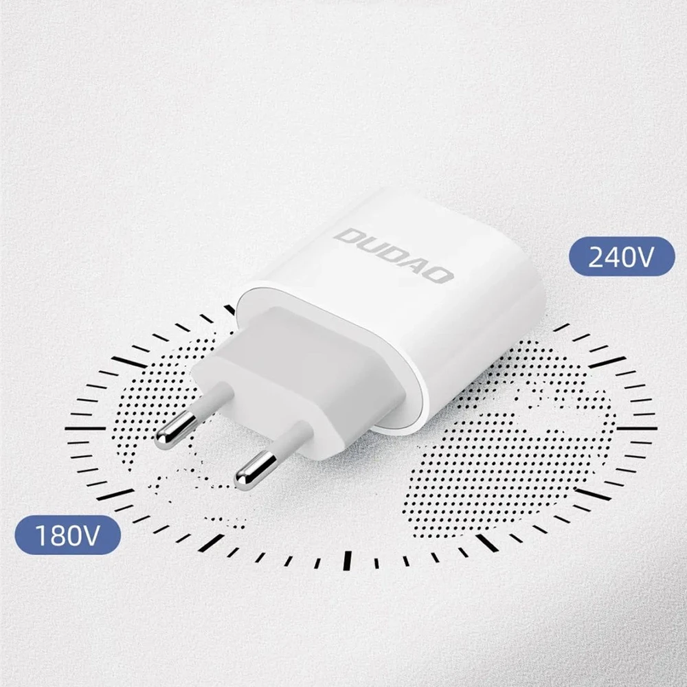 Dudao 20W USB-C sieninis įkroviklis – baltas