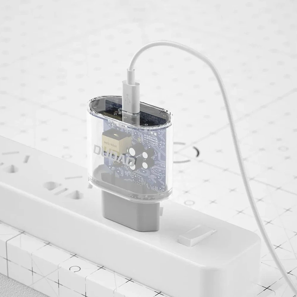 Dudao 20W USB-C sieninis įkroviklis – baltas