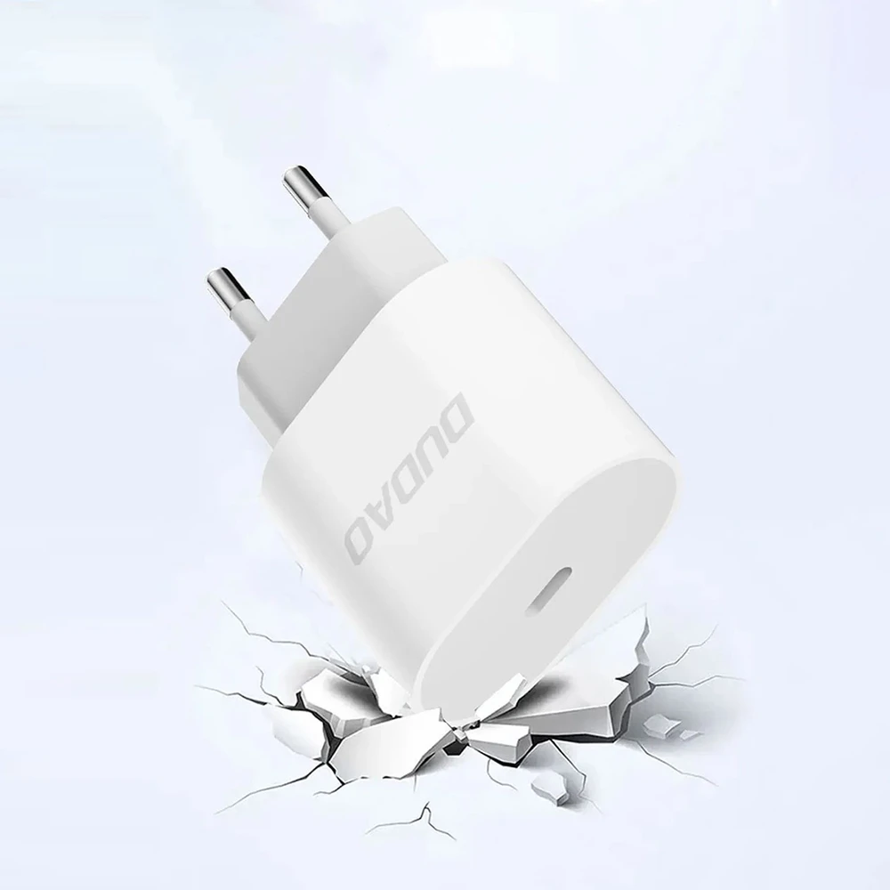 Dudao 20W USB-C sieninis įkroviklis – baltas