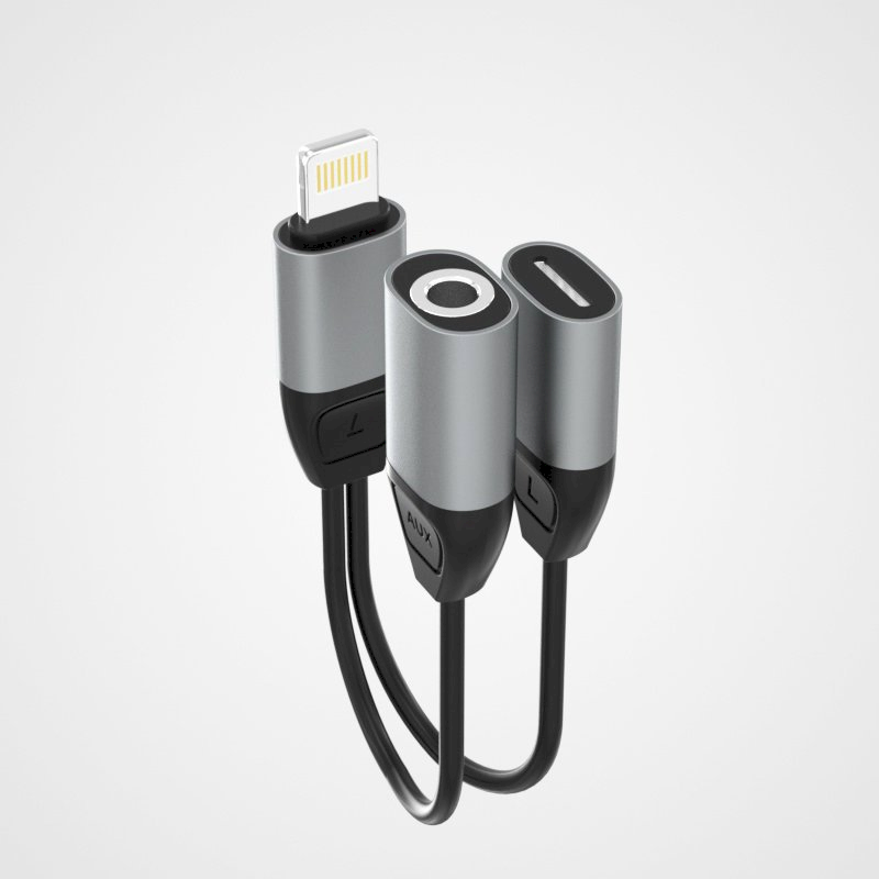 Hq Audio adapteris Dudao L17i iš "lightning" į (1x3,5mm; 1x lightning)