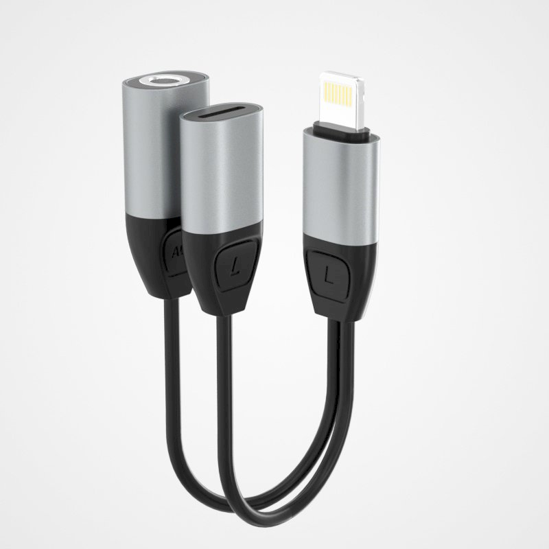 Hq Audio adapteris Dudao L17i iš "lightning" į (1x3,5mm; 1x lightning)