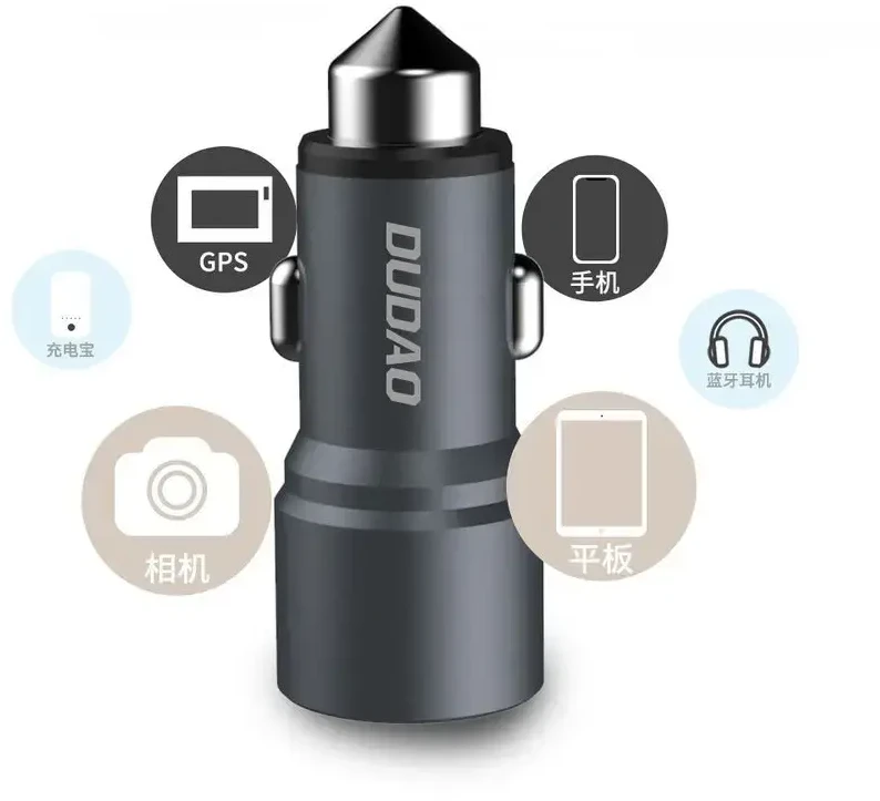 Dudao automobilinis įkroviklis | 15.5W | USB-A | juodas