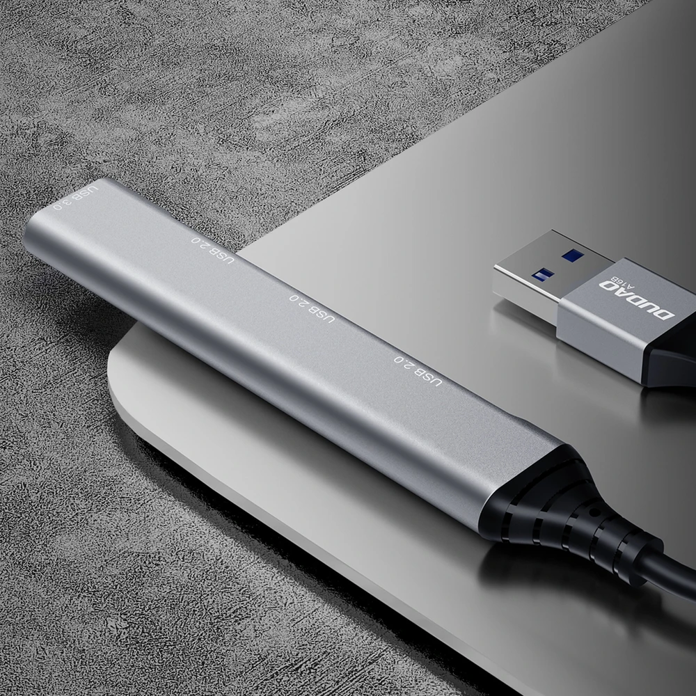 USB šakotuvas Dudao (A16B) USB to (1xUSB 3.0; 3xUSB 2.0) juodas