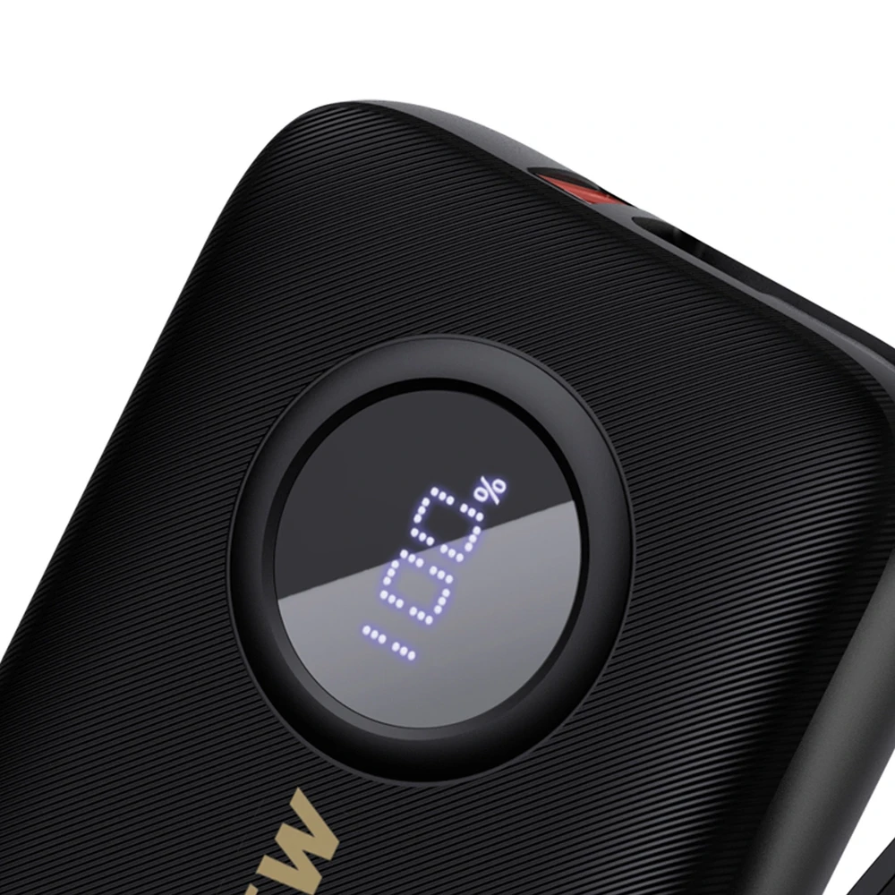 Dudao K14 10000mAh power bank su USB-C / Lightning kabeliss - juodos spalvos