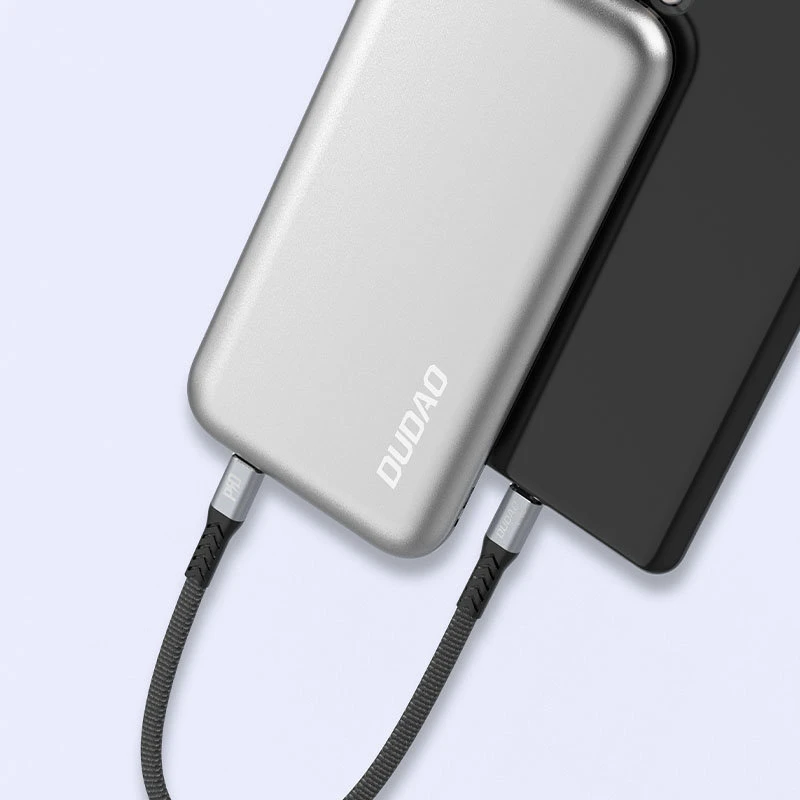 USB-C į USB-C Dudao 100 W PD 0.23 m laidas (juodas)