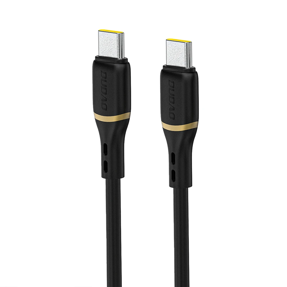 Dudao L25C USB-C laidas 1 m 60 W su minkštu silikoniniu apvadu – juodas