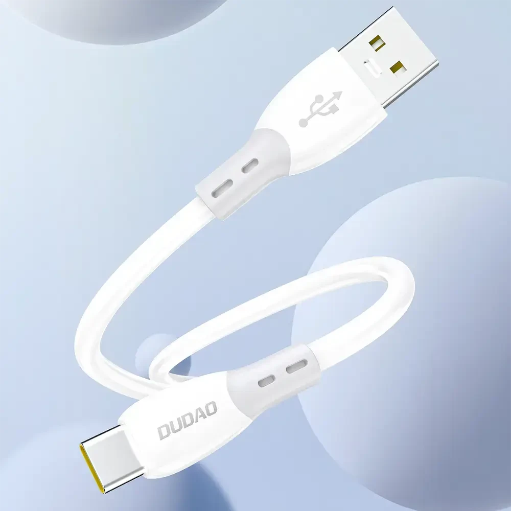 Dudao L25ST duomenų perdavimo ir įkrovimo kabelis | USB-A į USB-C | 100W | 1 m | baltas