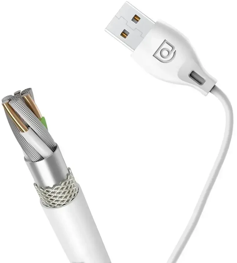Dudao L4M USB-A - MicroUSB 2.4 A Cable 1m - Baltas
