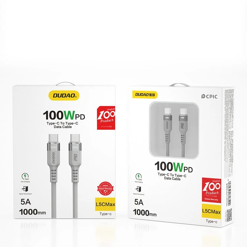 USB laidas Dudao USB-A – USB-C 1 m pilkas (dudao_20201019171303)
