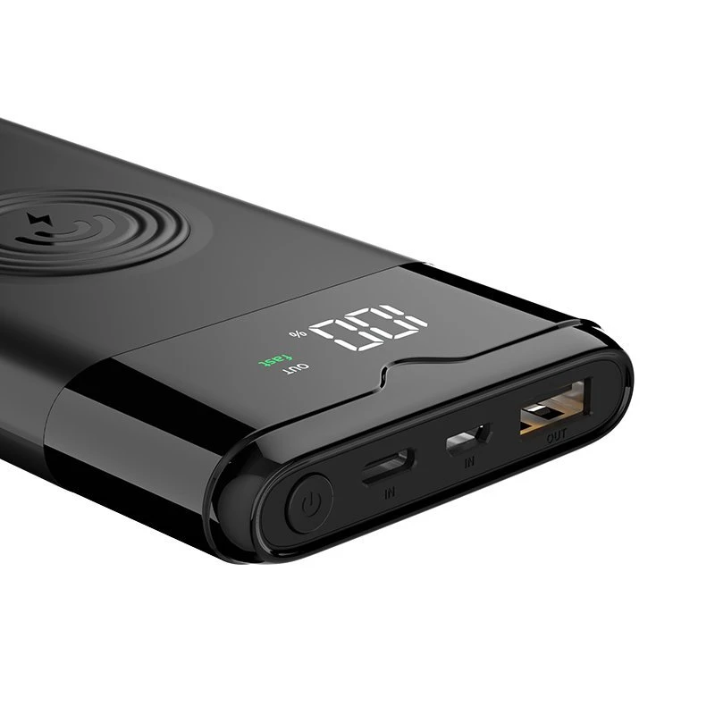 Išorinė baterija POWER BANK Dudao K13Pro 10000mAh su belaidžiu įkrovikliu (PD+QC3.0 10W) juoda