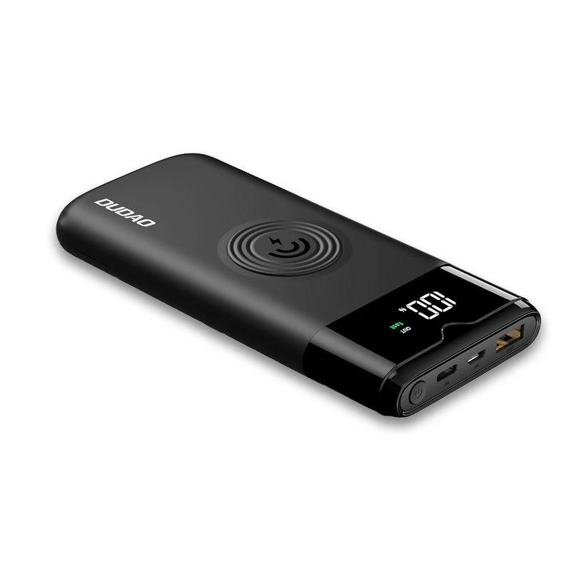 Išorinė baterija POWER BANK Dudao K13Pro 10000mAh su belaidžiu įkrovikliu (PD+QC3.0 10W) juoda