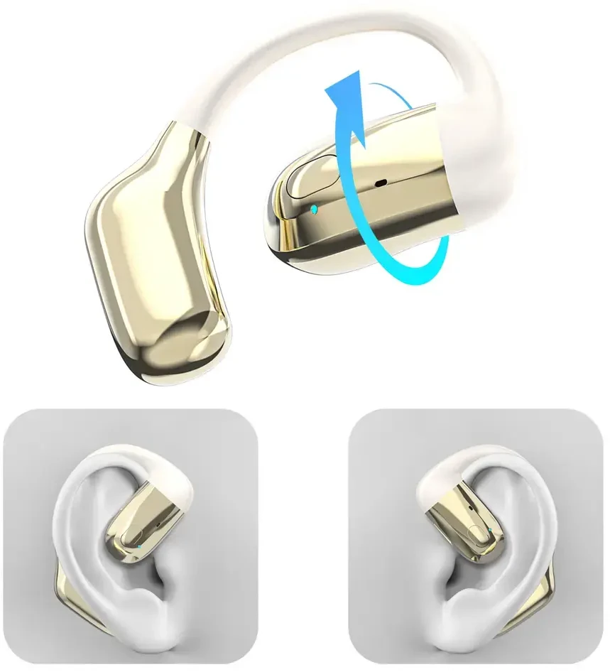 Dudao U4Pro Bluetooth universal ant ausų dedamos ausinės skirta both ears - beige ir auksinis