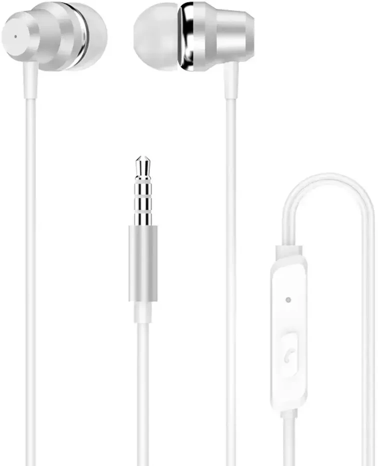 Dudao X10PRO su laidu ausinės, mini jack 3.5mm, į ausis įkišamos with remote control - baltas