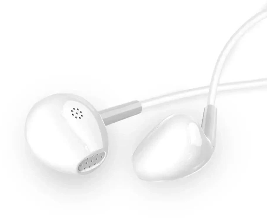 Dudao X10S su laidu Įstatomos į ausis ausinės 3.5mm mini jack 1.15m - baltas
