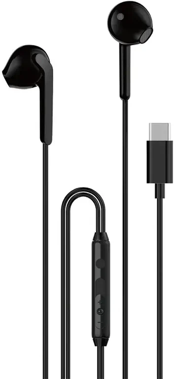 Dudao X3C į ausis įstatomos laidinės USB-C ausinės 1.2m – juodos spalvos