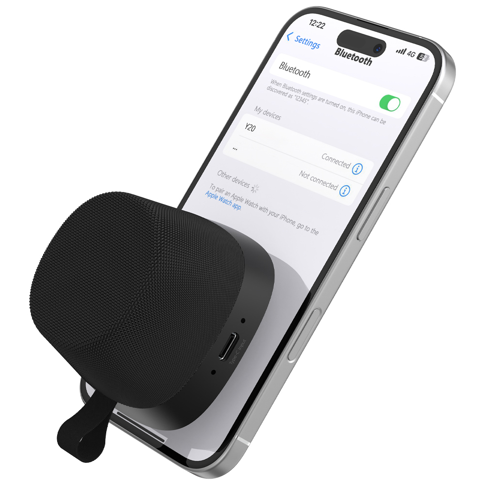 Dudao Y20 belaidis garsiakalbis su magnetiniu laikikliu, Bluetooth 5.3 – juodas