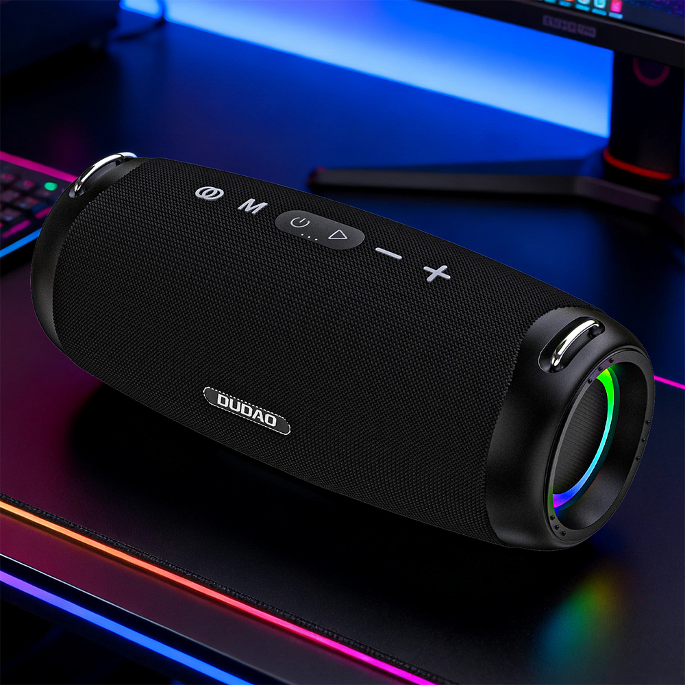 Dudao Y21Pro Belaidės Speaker with RGB Backlight Bluetooth 5.3 - Juodas