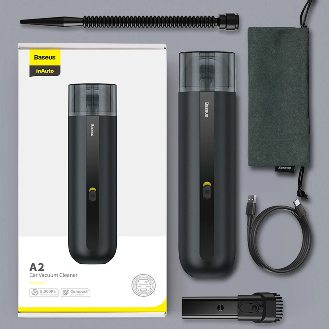 Automobilinis dulkių siurblys Baseus A2Pro 6000Pa (baltas)