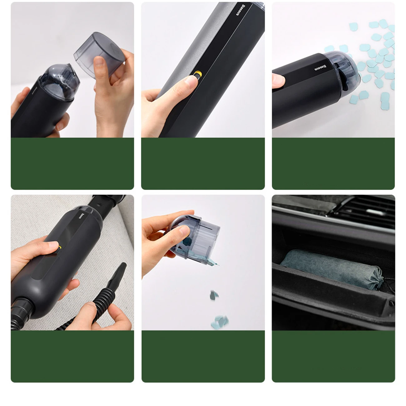 Automobilinis dulkių siurblys Baseus A2Pro 6000Pa (baltas)
