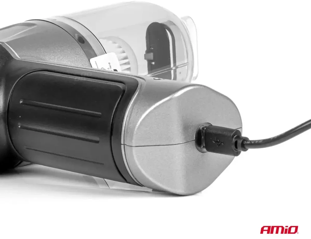 Belaidis automobilinis dulkių siurblys 70 W, 4000 mAh, su HEPA filtru, 11 kPa AMiO-03693
