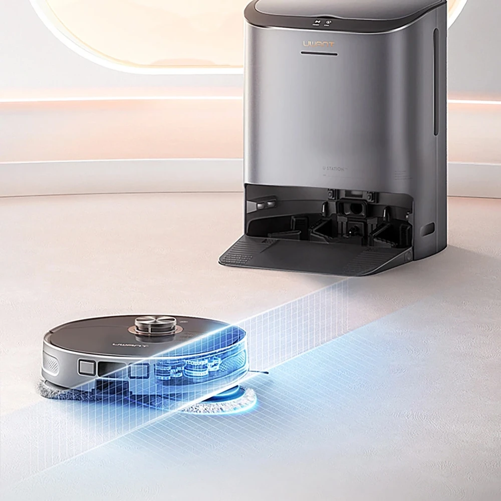 UWANT U200 Pro plaunantis dulkių siurblys robotas su išmania išsivalymo stotele