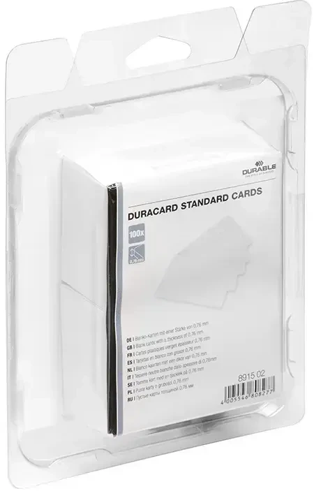 Durable DURABLE Duracard Plastikkarten Standard 100 Stück baltas