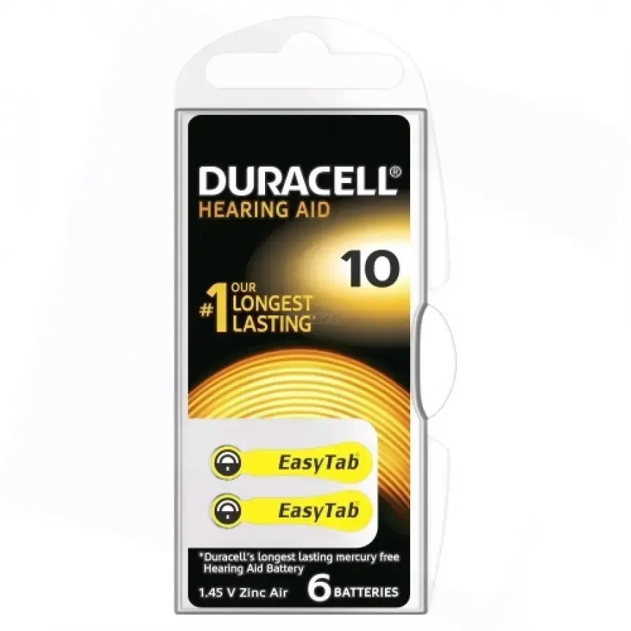 Duracell klausos aparatai 10 (A10) Lizdinėje pakuotėje 6 vnt.