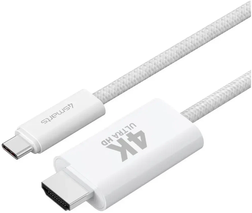 4Smarts USB-C į HDMI laidas 2m baltas (baltas)