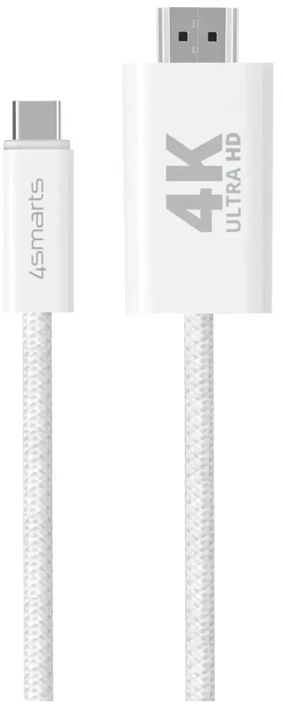 4Smarts USB-C į HDMI laidas 2m baltas (baltas)
