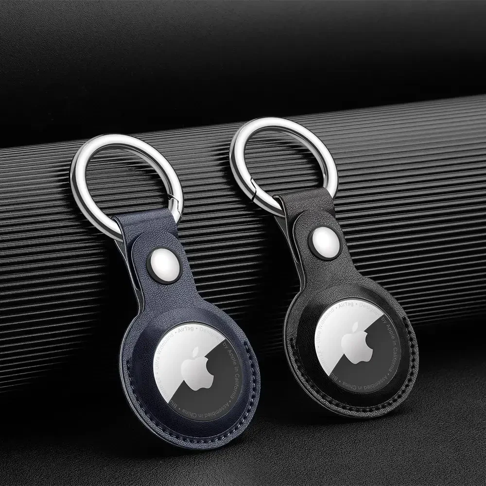 Dux Ducis 4vnt set Silicone flexible cover keychain loop dėklas skirtas Apple AirTag (juodos spalvos / žalios spalvos / rožinės spalvos / mėlynos spalvos)
