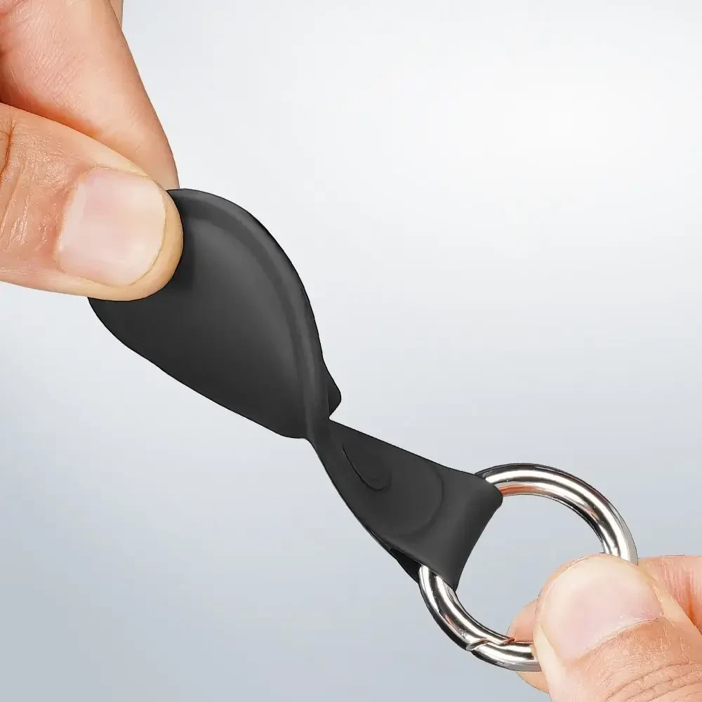 Dux Ducis 4vnt set Silicone flexible cover keychain loop dėklas skirtas Apple AirTag (juodos spalvos / žalios spalvos / rožinės spalvos / mėlynos spalvos)