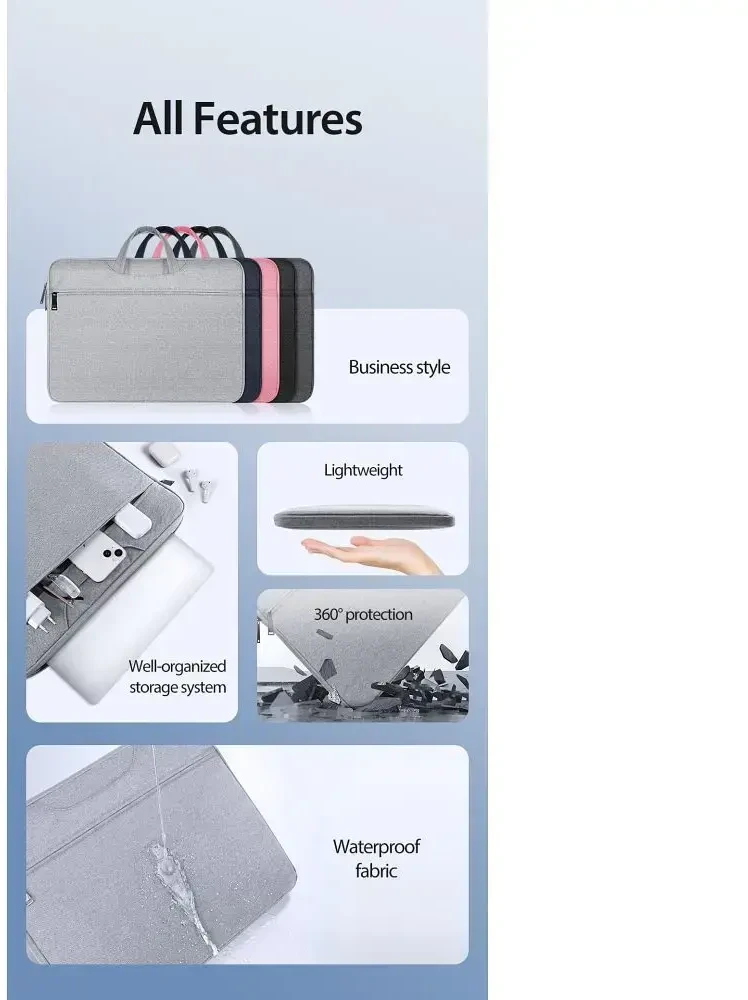 DUX DUCIS bag LBTC for laptop 15.5-16" Horizontal Handbag light pilkas
