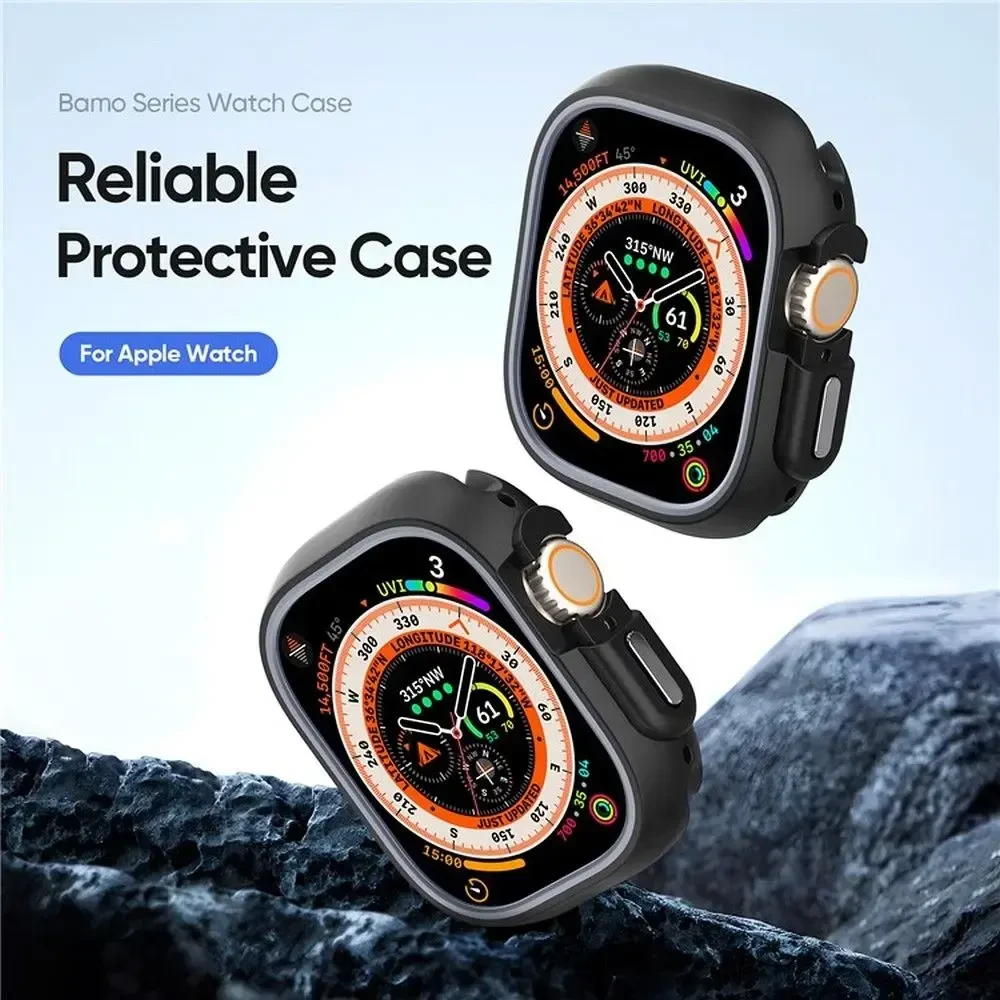 Dux Ducis dėklas BAMO Apple Watch Ultra / Ultra 2 49 mm vidurnakčio pilkoms