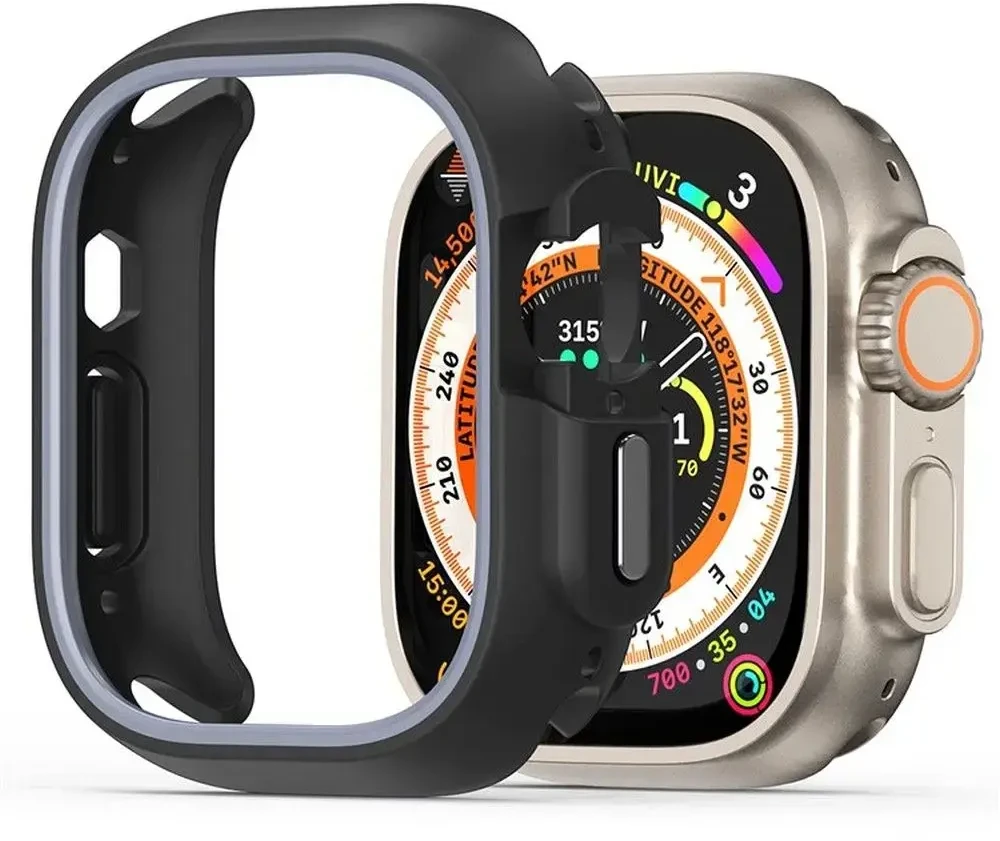 Dux Ducis dėklas BAMO Apple Watch Ultra / Ultra 2 49 mm vidurnakčio pilkoms