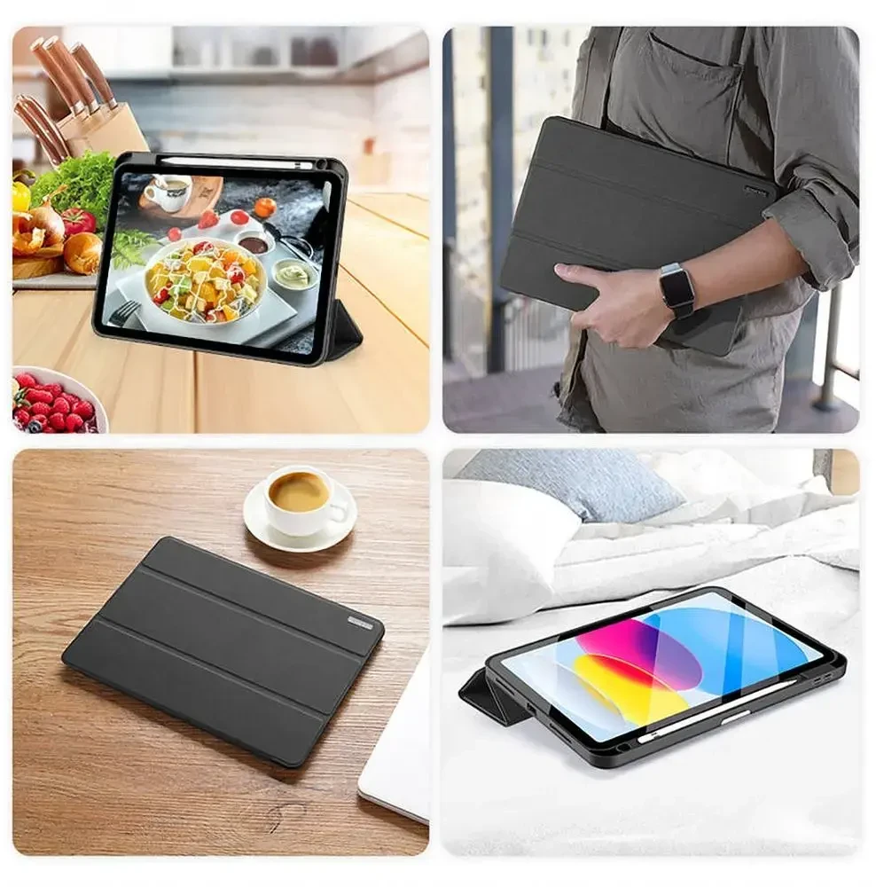 DUX DUCIS case DOMO foldable with pencil storage for iPad 10 (2022) juodas