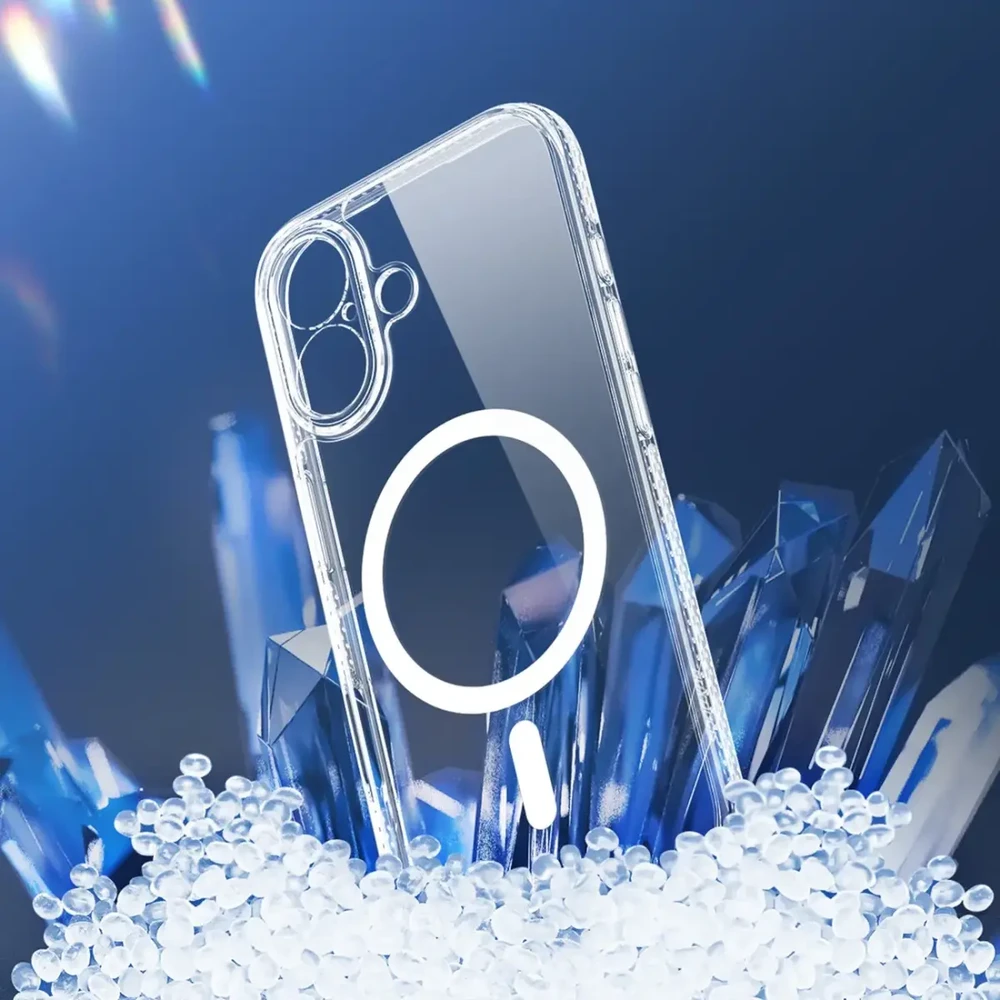 „Dux Ducis Clin Mag“ dėklas, skirtas „iPhone 17“, suderinamas su „MagSafe“ – permatomas