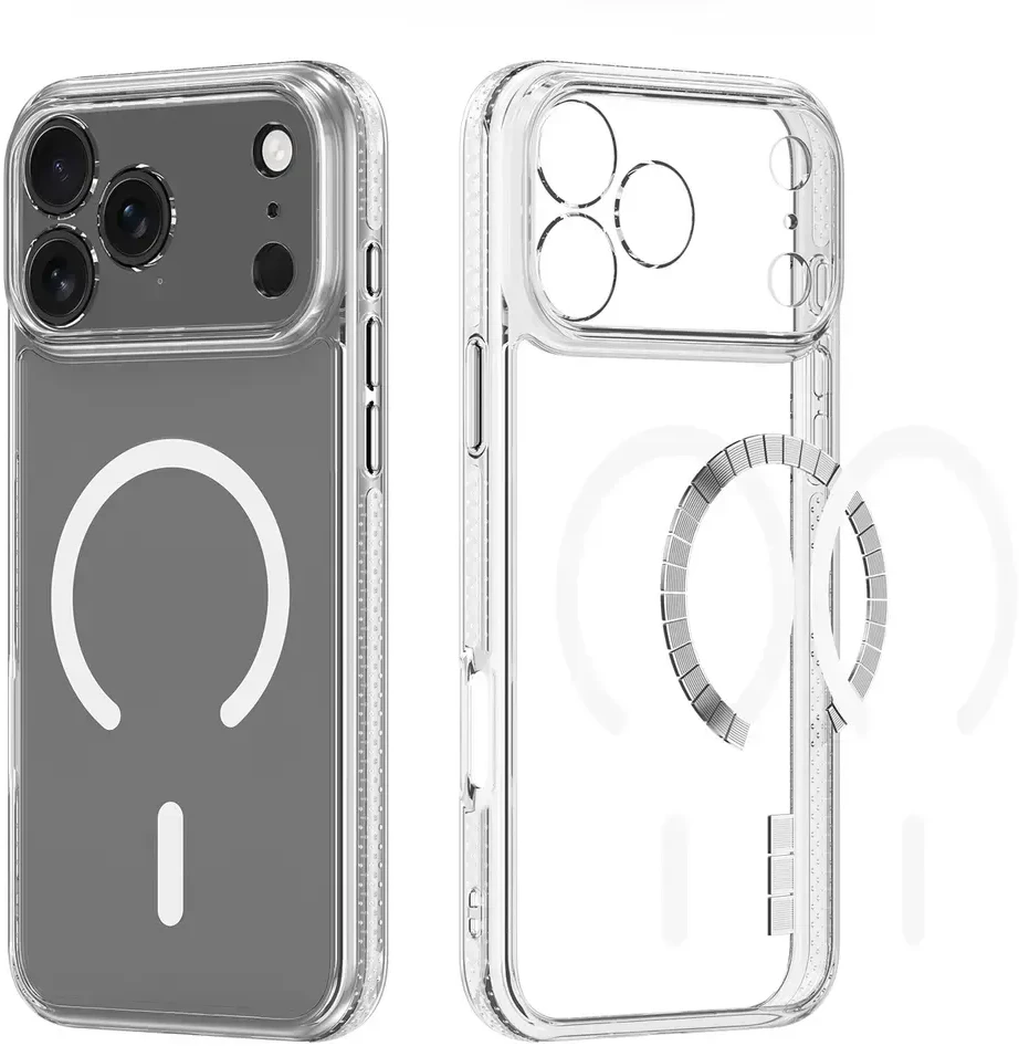 partnertele DUX DUCIS CLIN MAG dėklas, suderinamas su „MagSafe“, skirtas IPHONE 17 PRO MAX (atviro žiedo versija), skaidrus