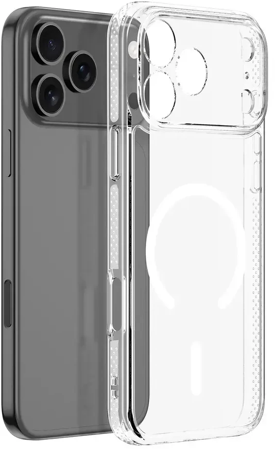 DUX DUCIS CLIN MAG dėklas, suderinamas su „MagSafe“, skirtas IPHONE 17 PRO MAX (atviro žiedo versija), skaidrus