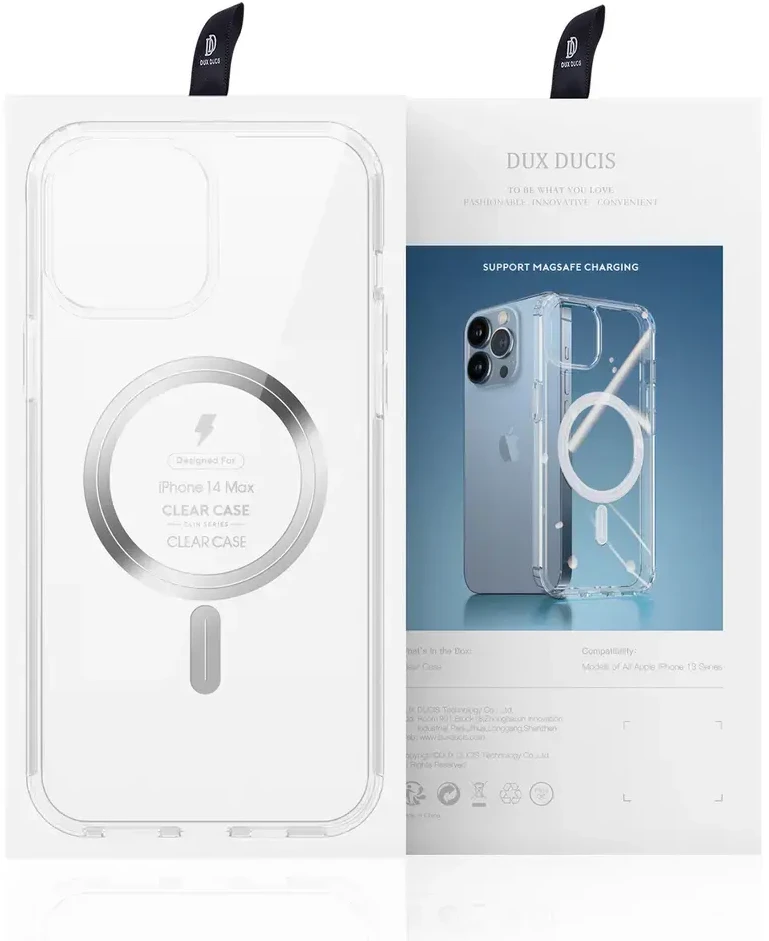 Dux Ducis Clin dėklas suderinamas su MagSafe, skirtas Apple iPhone 14 Plus, skaidrus