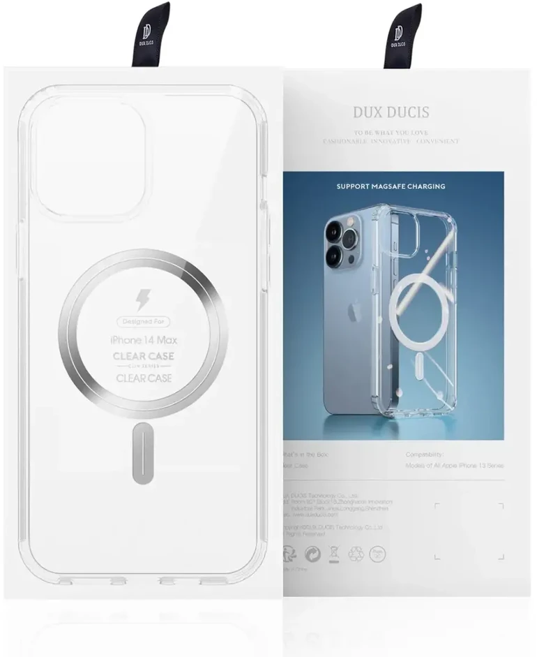 Dux Ducis Clin dėklas suderinamas su MagSafe, skirtas Apple iPhone 14 Plus, skaidrus
