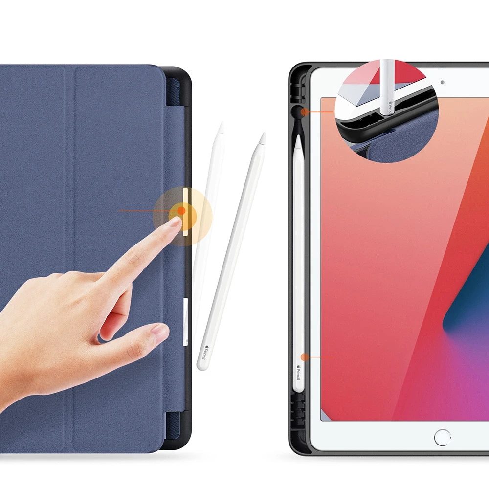 Dėklas Dux Ducis Domo Apple iPad 10.2 2021/iPad 10.2 2020/iPad 10.2 2019 tamsiai mėlynas
