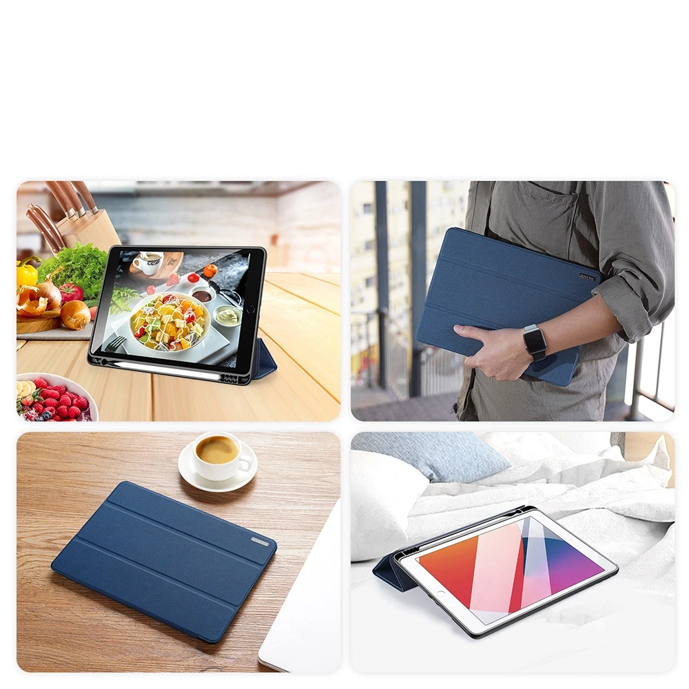 Dėklas Dux Ducis Domo Apple iPad 10.2 2021/iPad 10.2 2020/iPad 10.2 2019 tamsiai mėlynas