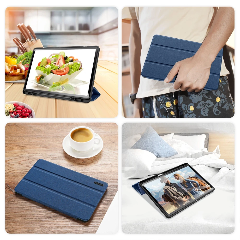 Dėklas Dux Ducis Domo Samsung X610/X616 Tab S9 FE Plus tamsiai mėlynas